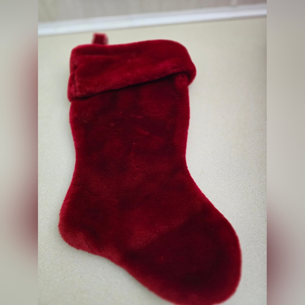 Plush Red Christmas Stocking